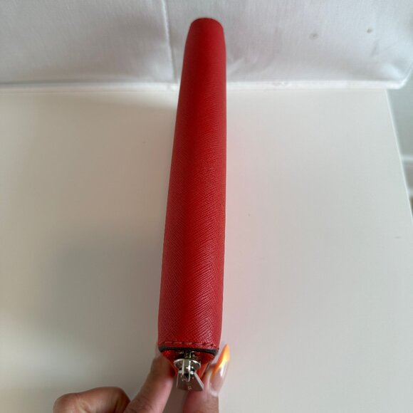 Michael Kors Orange Leather Long Zip Wallet - Picture 4 of 7